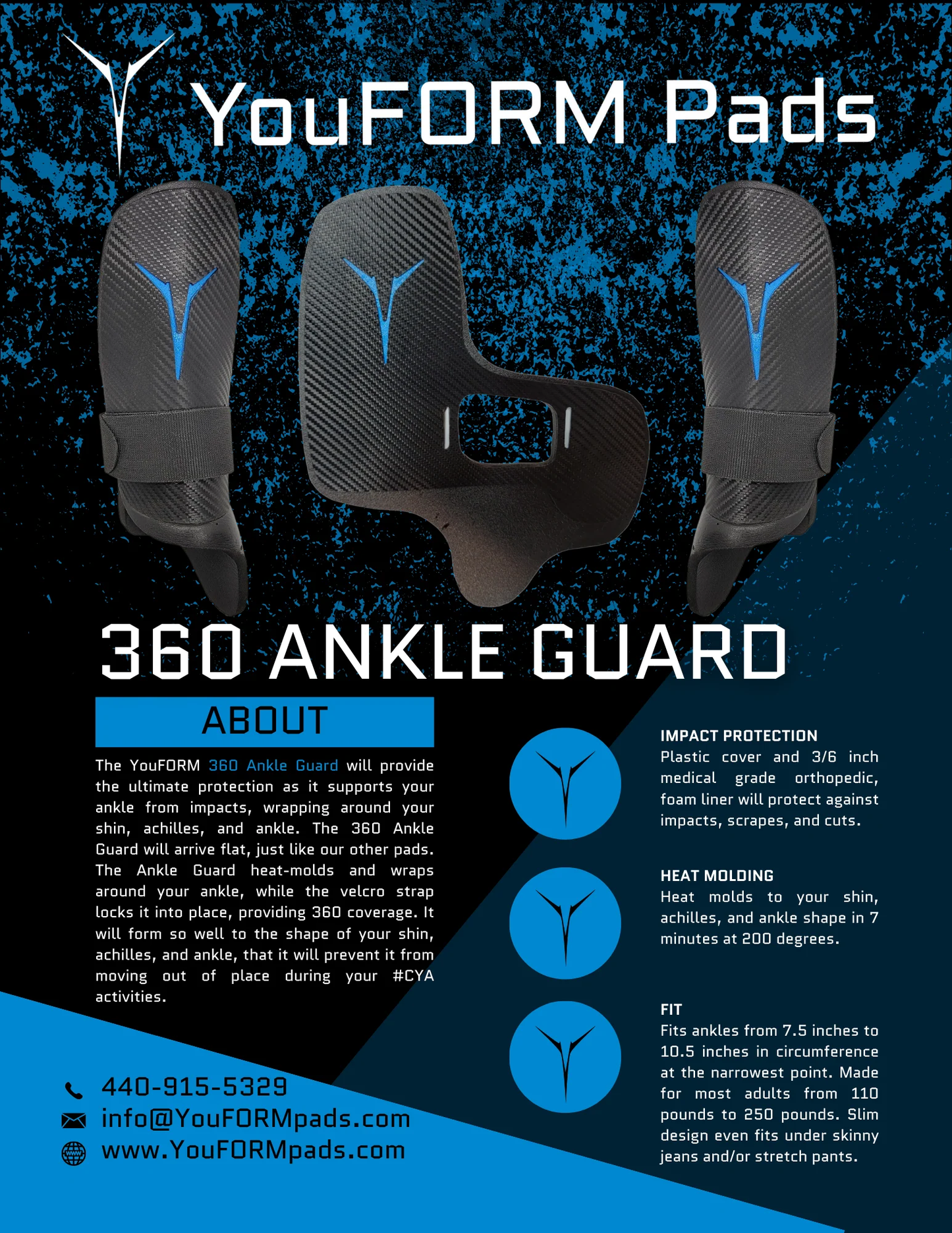 360 Moldable Ankle Guard